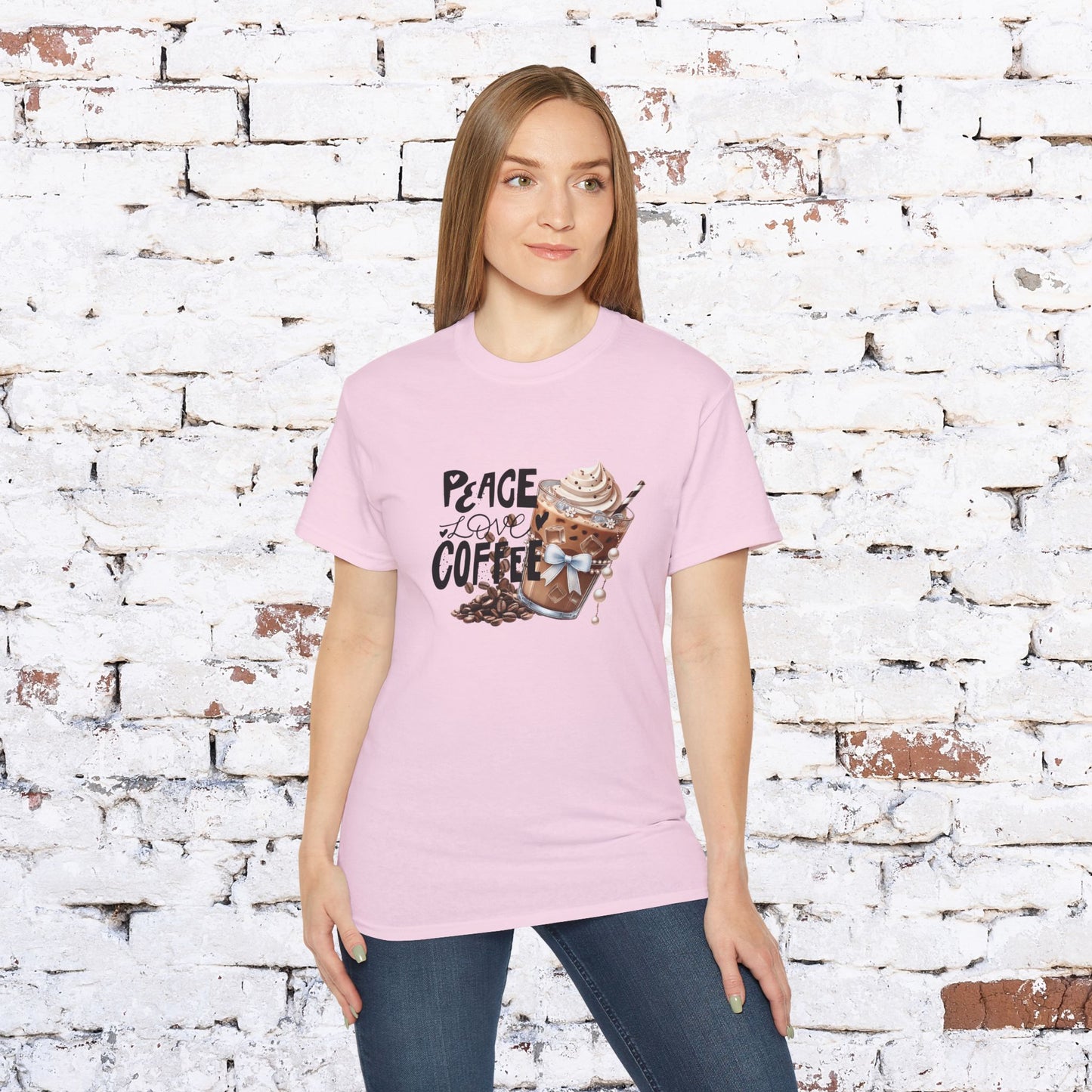 Coffee Lover Unisex Ultra Cotton Tee - Peace Love Coffee Design