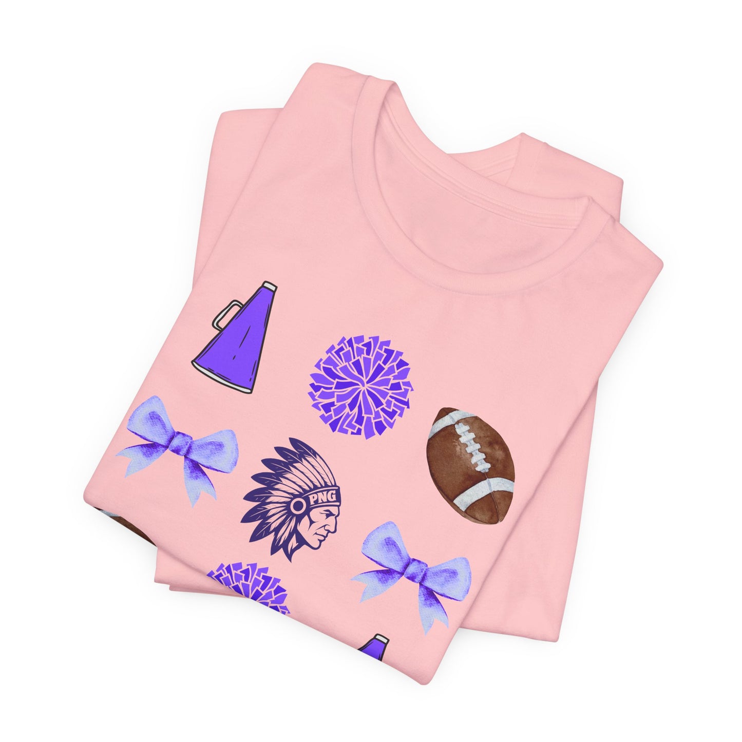 Port Neches High School Spirit T-Shirt | Indians Mascot Cheer Football Game Day Tee | Purple School Pride Shirt