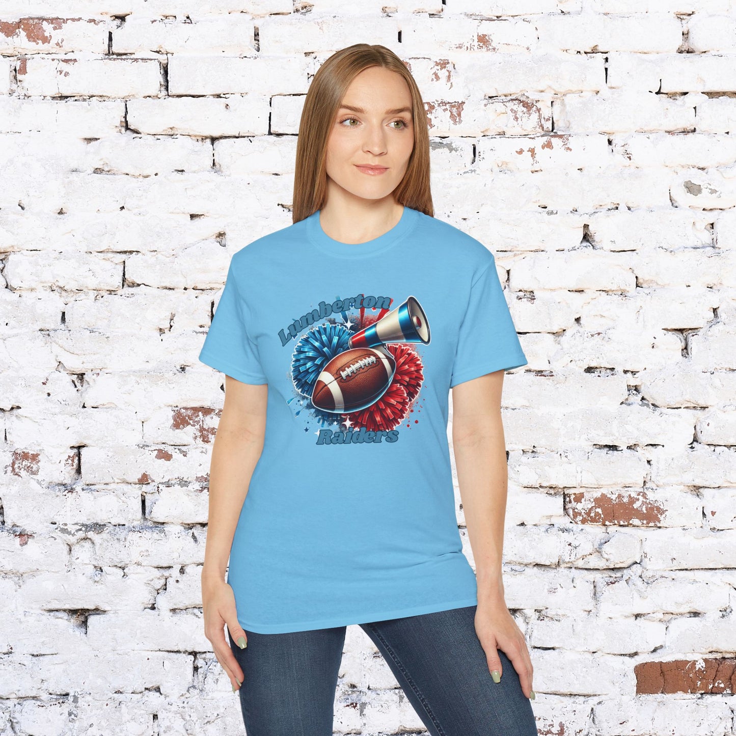 Unisex Ultra Cotton Football Tee for Game Day - Lumberton Raiders Design