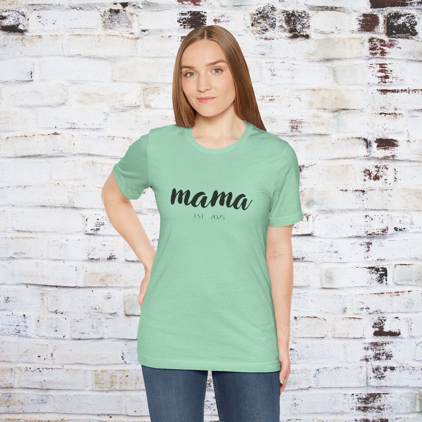 Mama Established 2023 Unisex Short Sleeve Tee - Perfect Gift for New Moms
