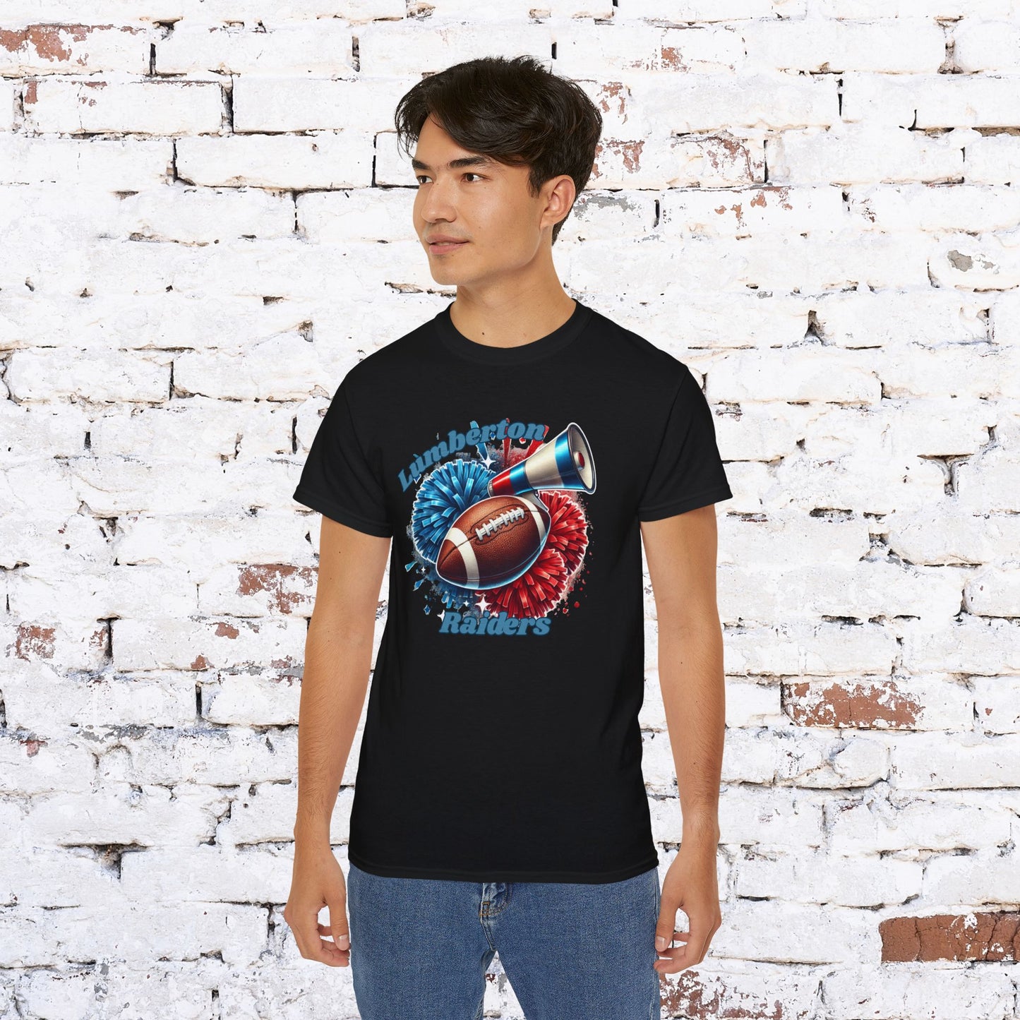 Unisex Ultra Cotton Football Tee for Game Day - Lumberton Raiders Design