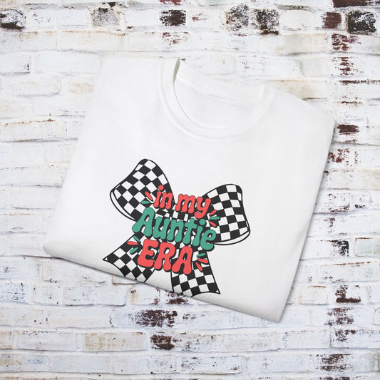 In My Auntie Era Unisex Ultra Cotton Tee - Vintage Checkered Design, Perfect Gift for Aunts