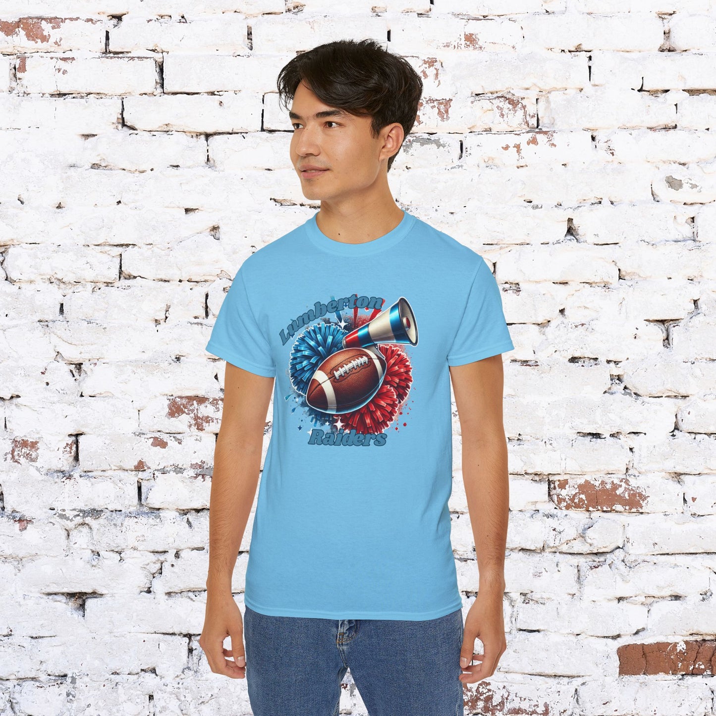 Unisex Ultra Cotton Football Tee for Game Day - Lumberton Raiders Design