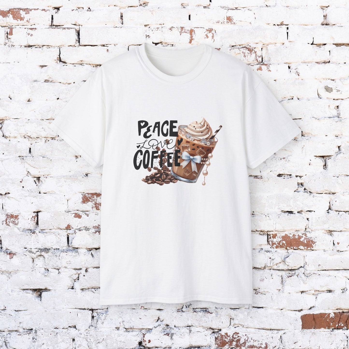 Coffee Lover Unisex Ultra Cotton Tee - Peace Love Coffee Design