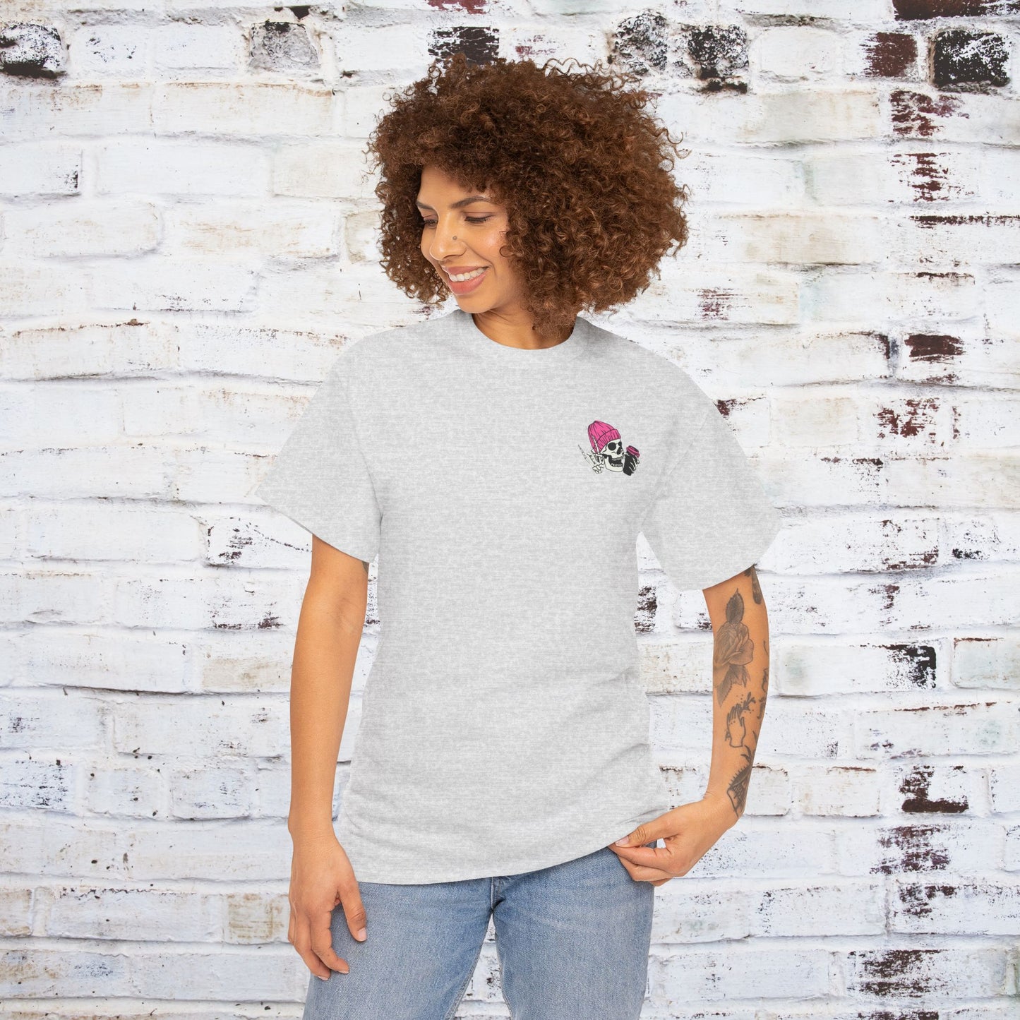 Coffee Is Life Unisex Heavy Cotton Tee - Trendy Skull Design for Coffee Lovers
