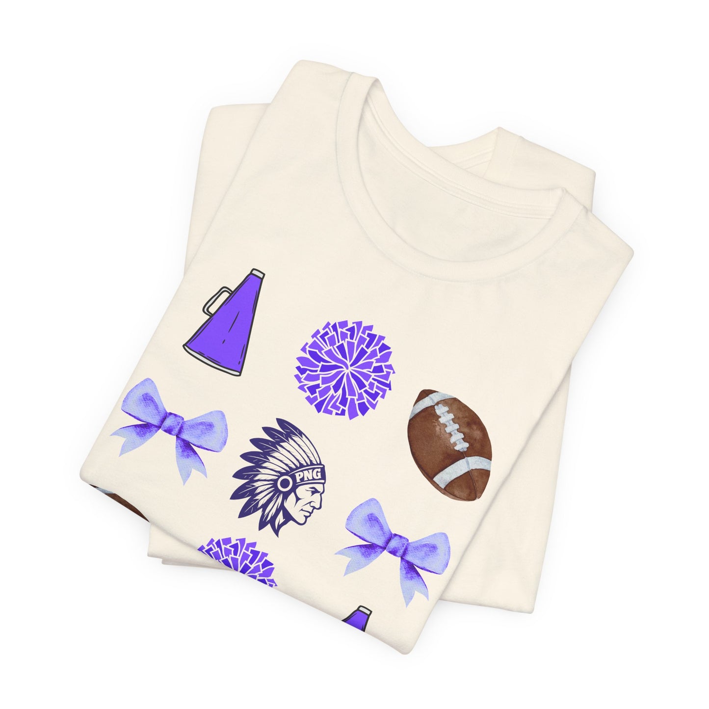 Port Neches High School Spirit T-Shirt | Indians Mascot Cheer Football Game Day Tee | Purple School Pride Shirt