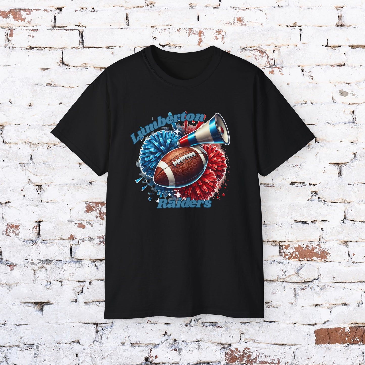 Unisex Ultra Cotton Football Tee for Game Day - Lumberton Raiders Design