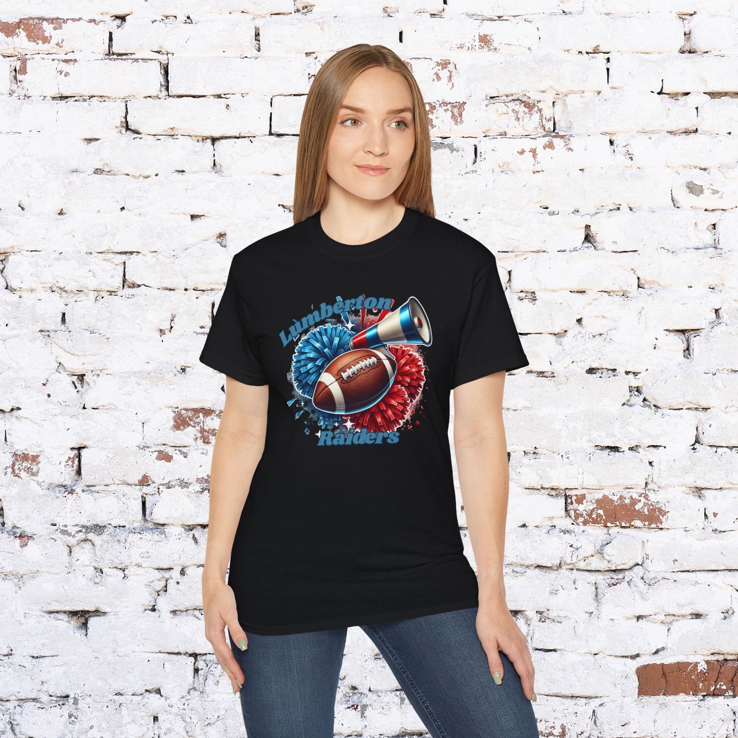 Unisex Ultra Cotton Football Tee for Game Day - Lumberton Raiders Design
