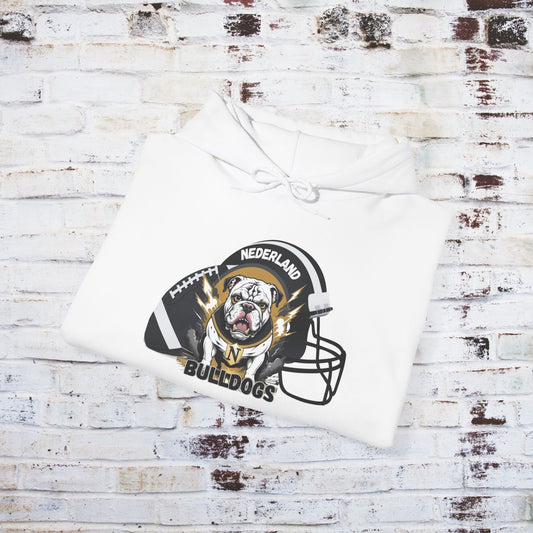 Nederland Bulldogs Football Hoodie - Unisex Heavy Blend Sweatshirt for Sports Fans