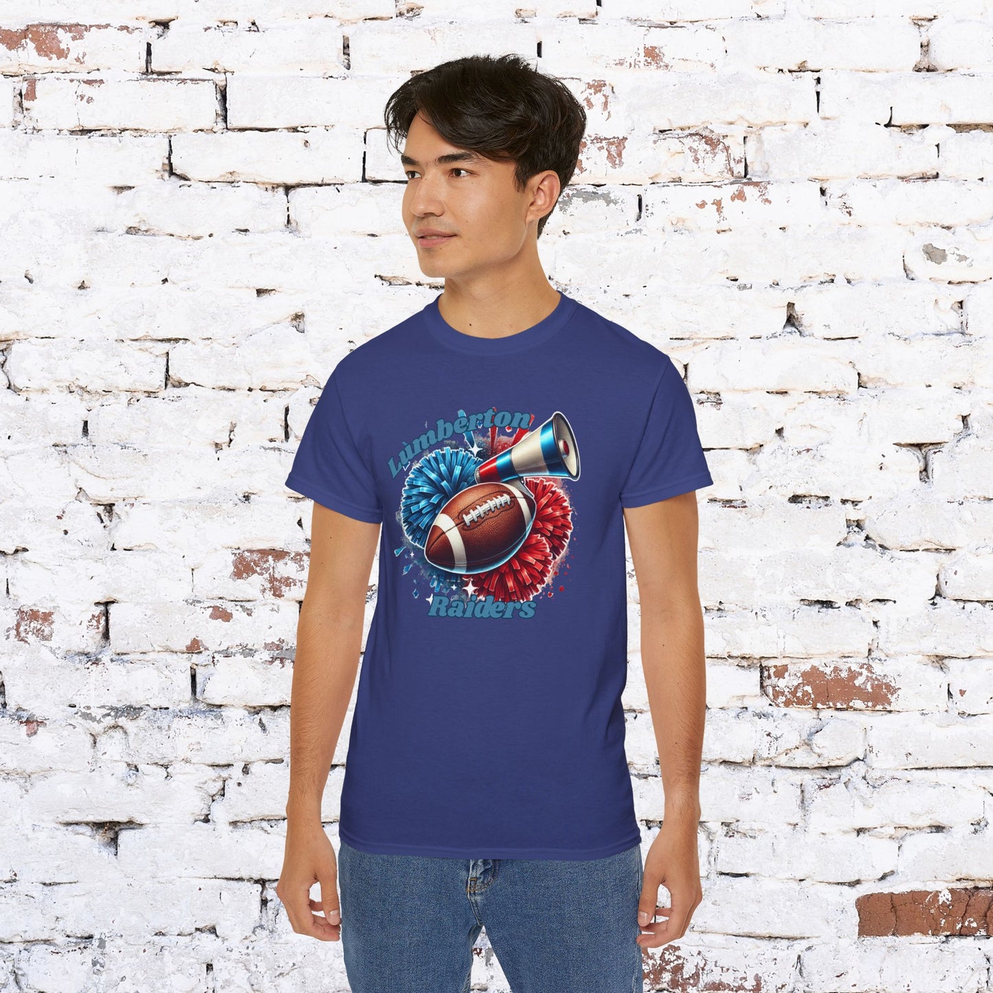 Unisex Ultra Cotton Football Tee for Game Day - Lumberton Raiders Design