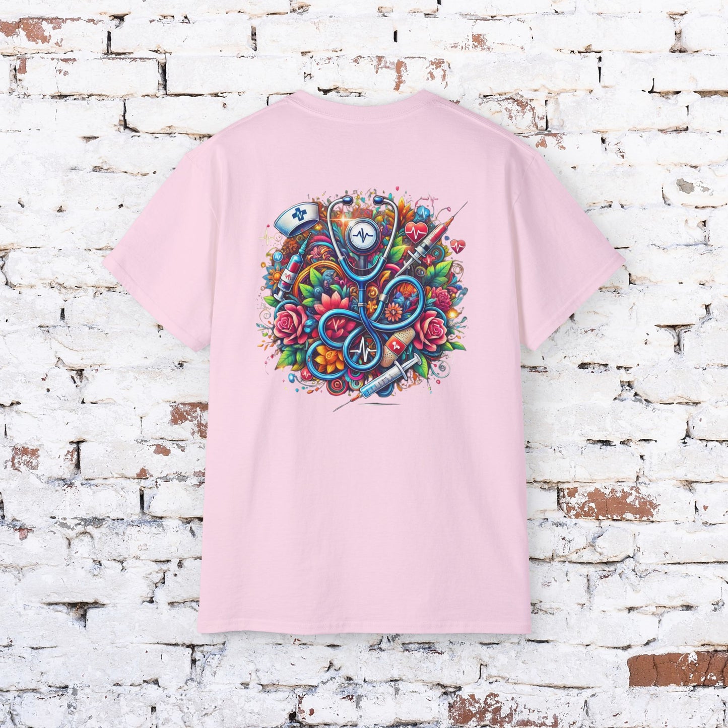 LVN Floral Heart Unisex Ultra Cotton Tee - Perfect for Healthcare Workers and Nurses