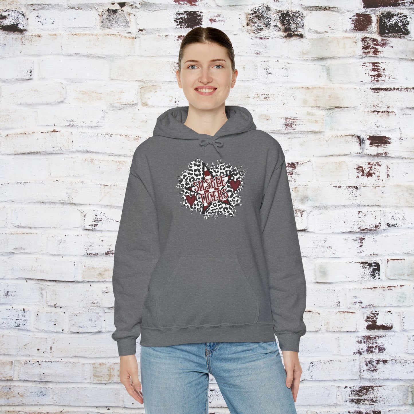Unisex Heavy Blend™ Hooded Sweatshirt - Silsbee Tigers Graphic Sweatshirt