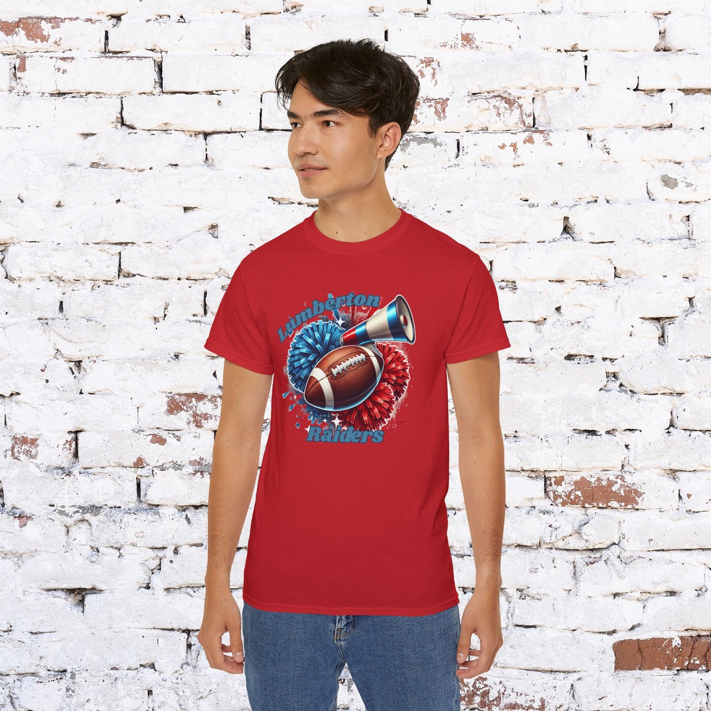 Unisex Ultra Cotton Football Tee for Game Day - Lumberton Raiders Design