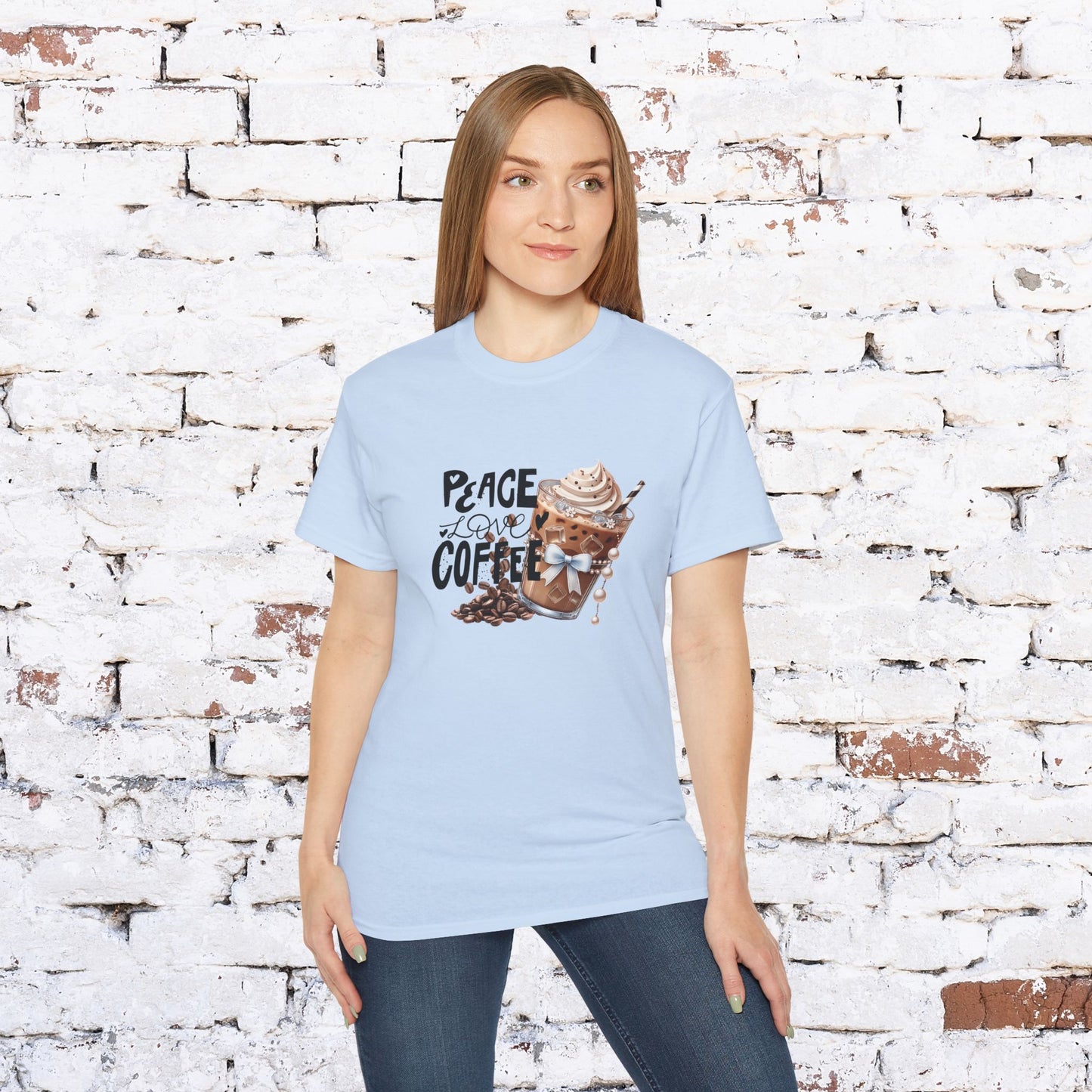 Coffee Lover Unisex Ultra Cotton Tee - Peace Love Coffee Design