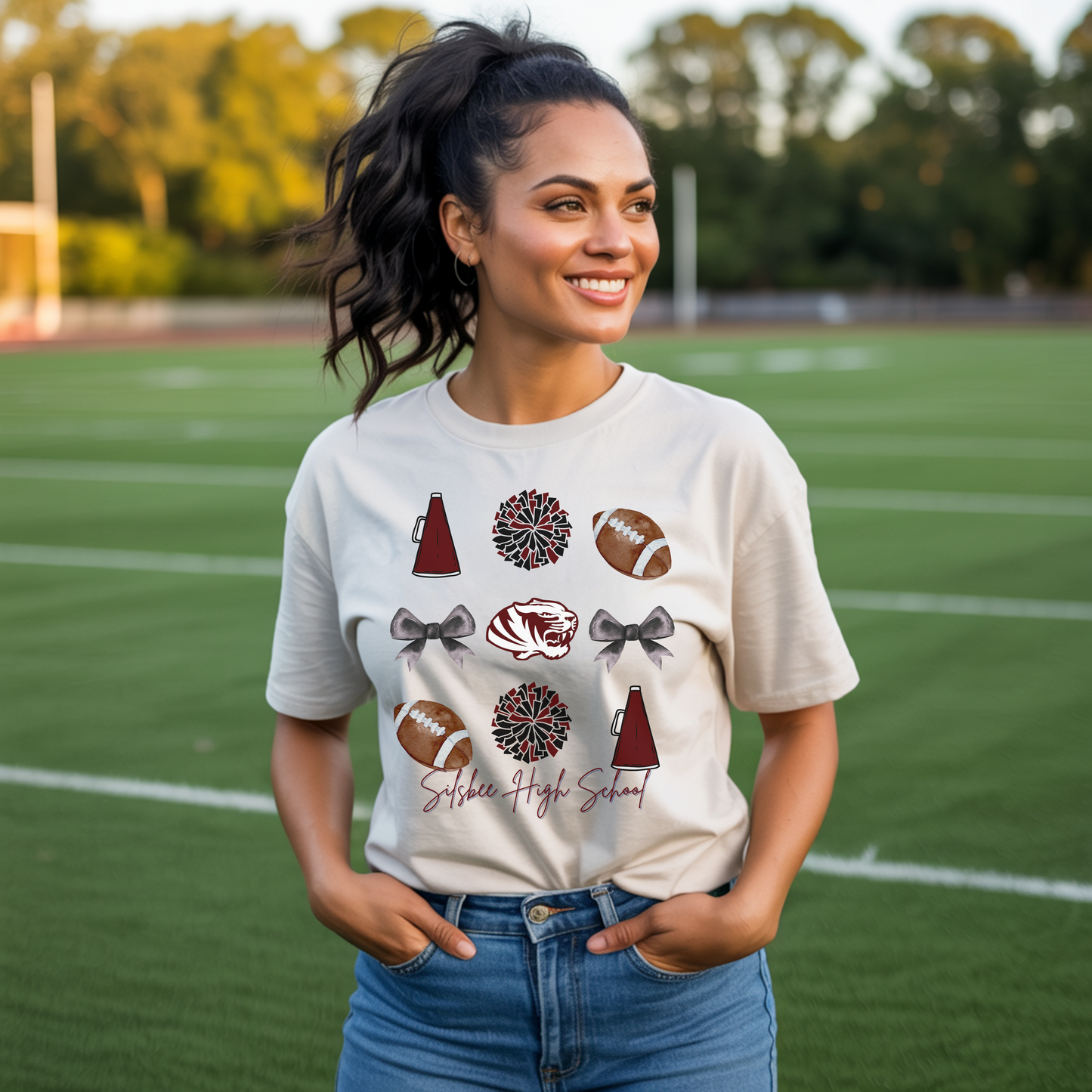 Silsbee High School Spirit T-Shirt | Tiger Mascot Cheer Football Pep Rally Tee | Game Day School Pride Shirt