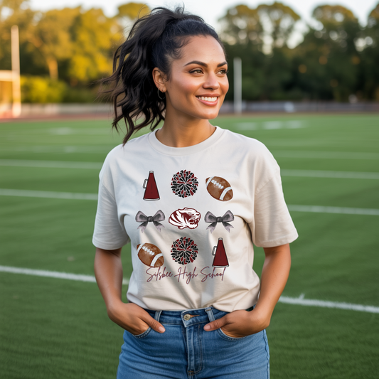 Silsbee High School Spirit T-Shirt | Tiger Mascot Cheer Football Pep Rally Tee | Game Day School Pride Shirt