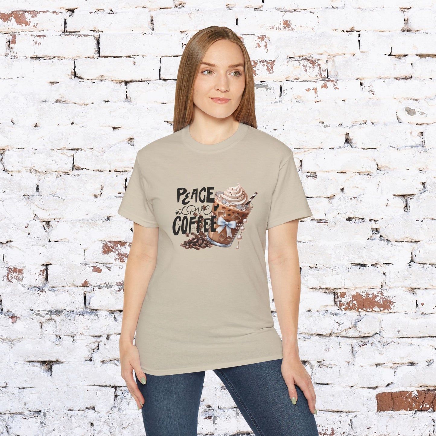 Coffee Lover Unisex Ultra Cotton Tee - Peace Love Coffee Design