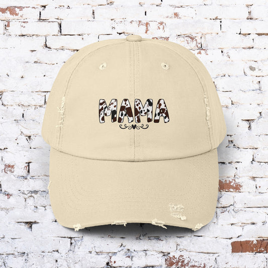Distressed Unisex Cap - 'Mama' Design - Perfect Gift for Moms