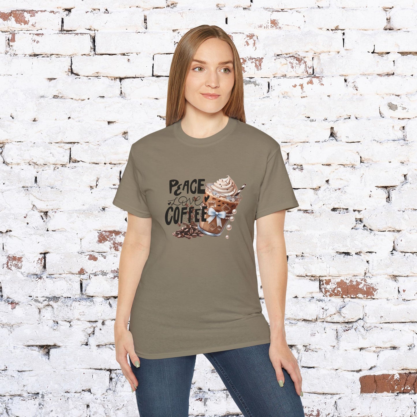 Coffee Lover Unisex Ultra Cotton Tee - Peace Love Coffee Design