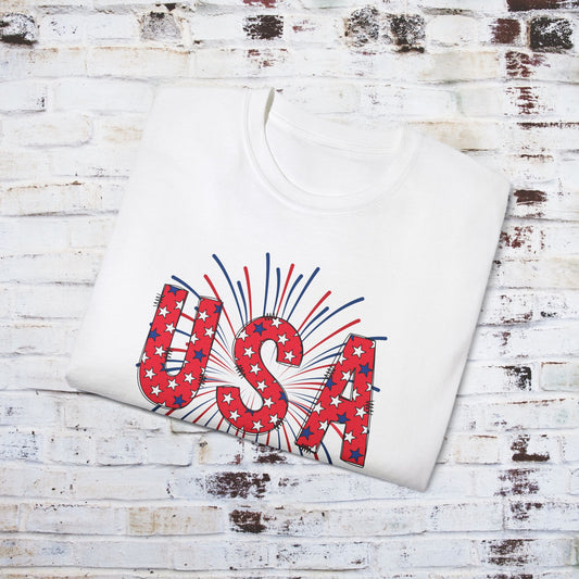USA Patriotic Unisex Ultra Cotton Tee - Perfect for Independence Day Celebrations