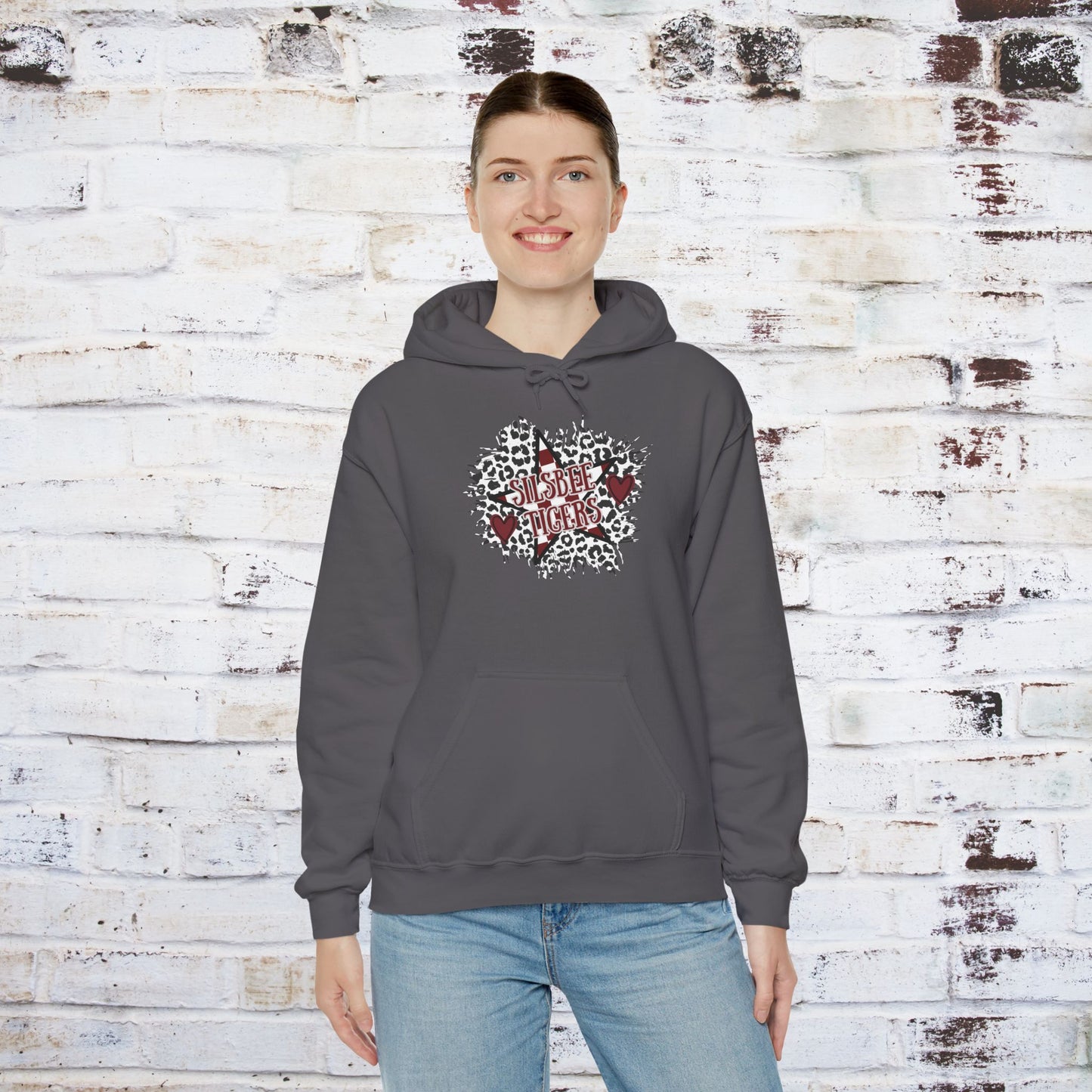 Unisex Heavy Blend™ Hooded Sweatshirt - Silsbee Tigers Graphic Sweatshirt