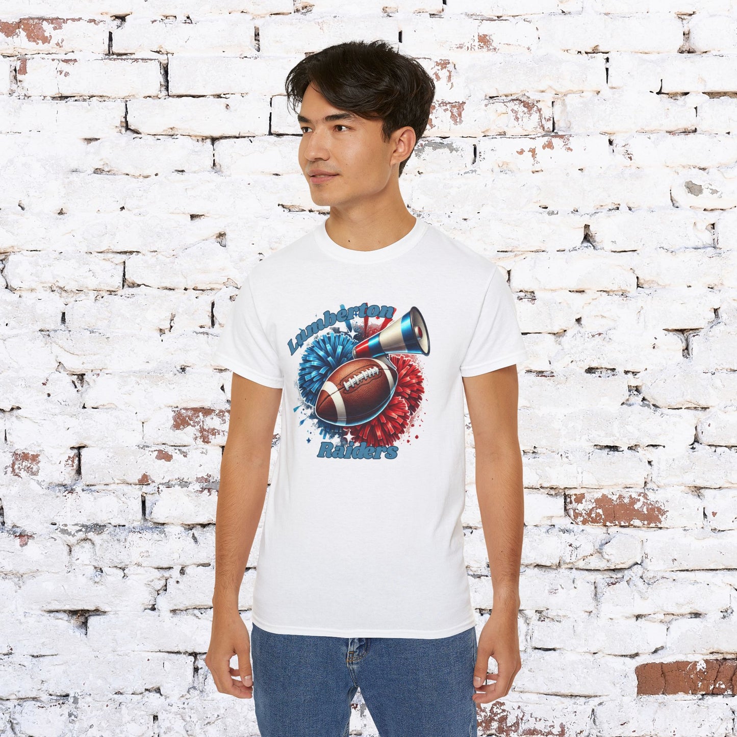 Unisex Ultra Cotton Football Tee for Game Day - Lumberton Raiders Design