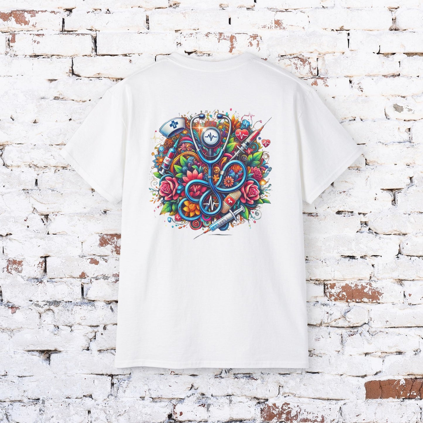 LVN Floral Heart Unisex Ultra Cotton Tee - Perfect for Healthcare Workers and Nurses