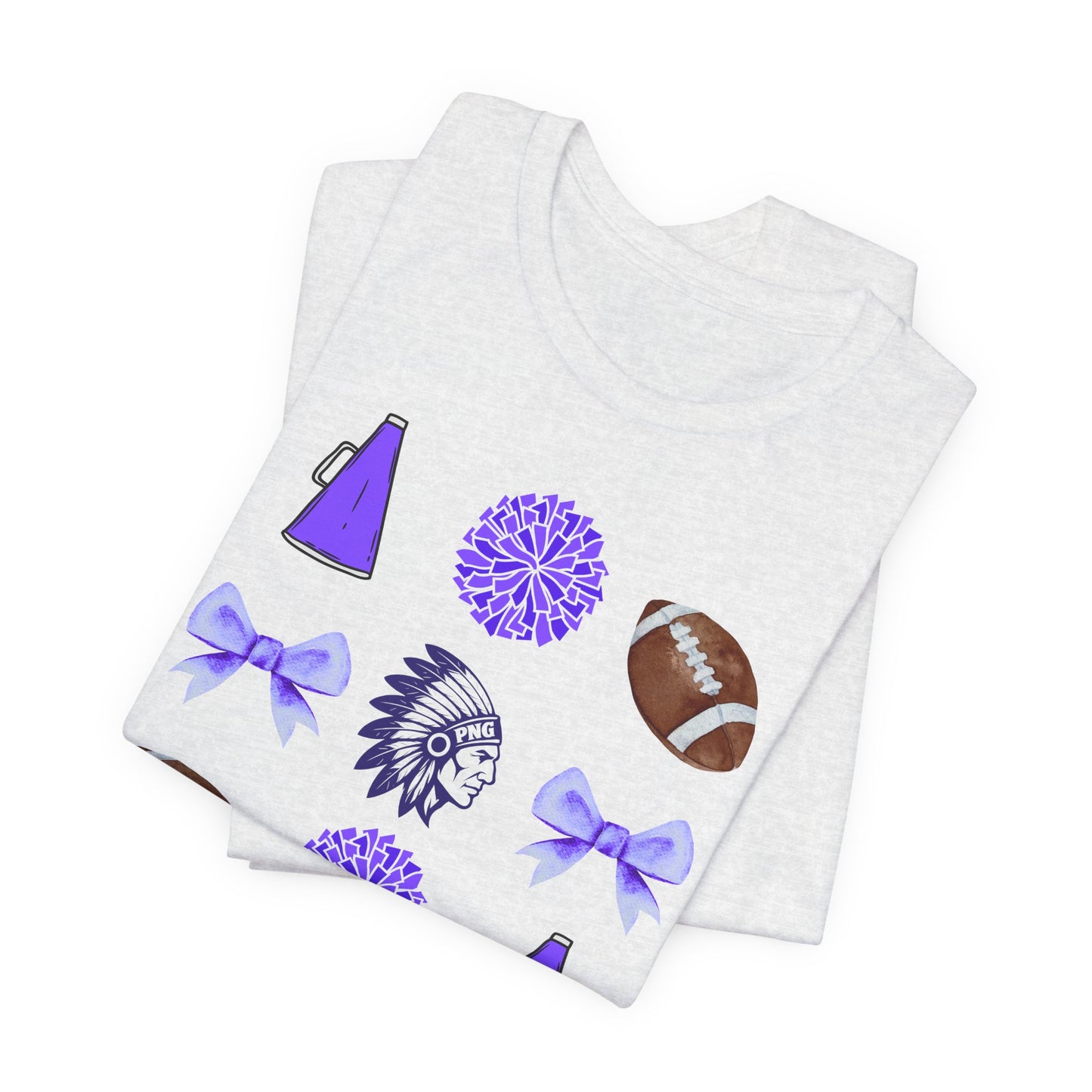 Port Neches High School Spirit T-Shirt | Indians Mascot Cheer Football Game Day Tee | Purple School Pride Shirt