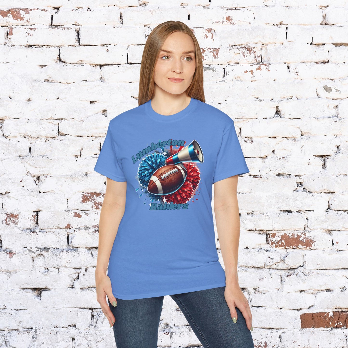 Unisex Ultra Cotton Football Tee for Game Day - Lumberton Raiders Design