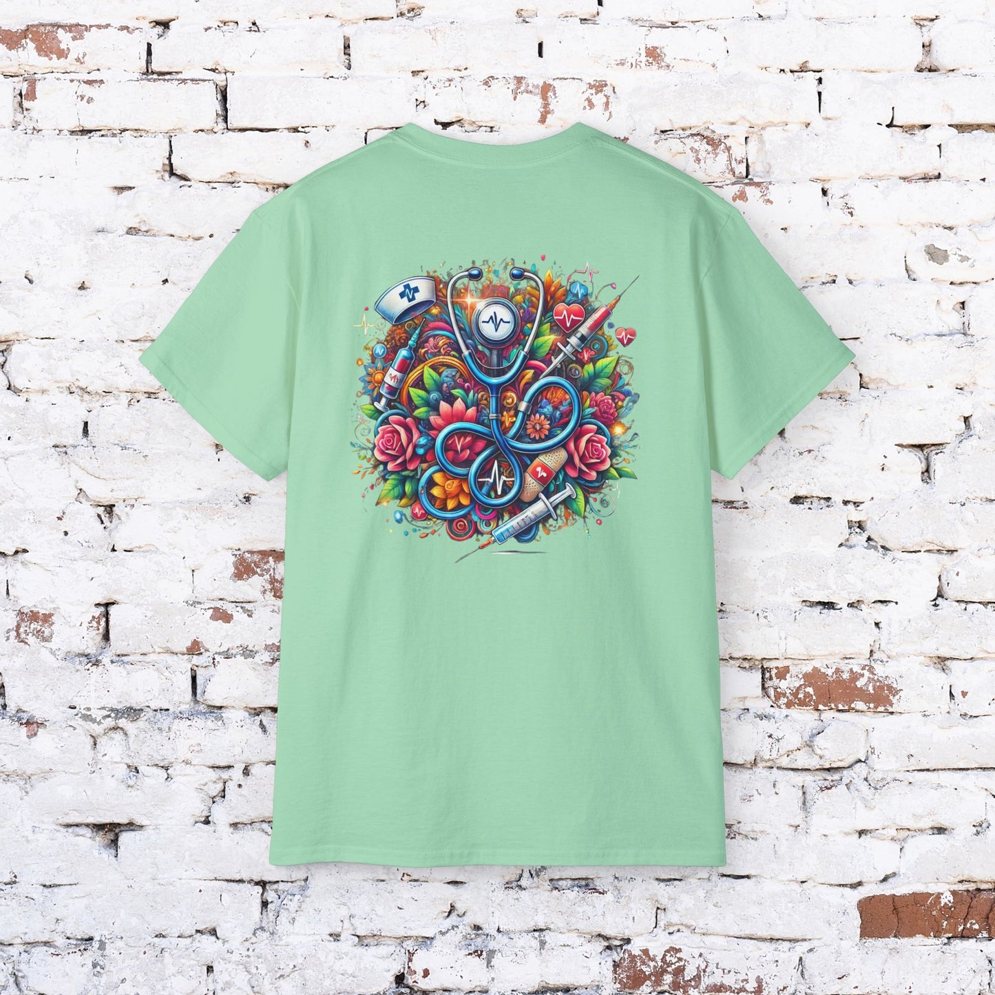 LVN Floral Heart Unisex Ultra Cotton Tee - Perfect for Healthcare Workers and Nurses