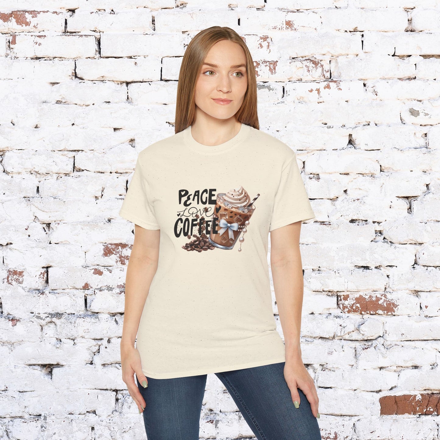 Coffee Lover Unisex Ultra Cotton Tee - Peace Love Coffee Design