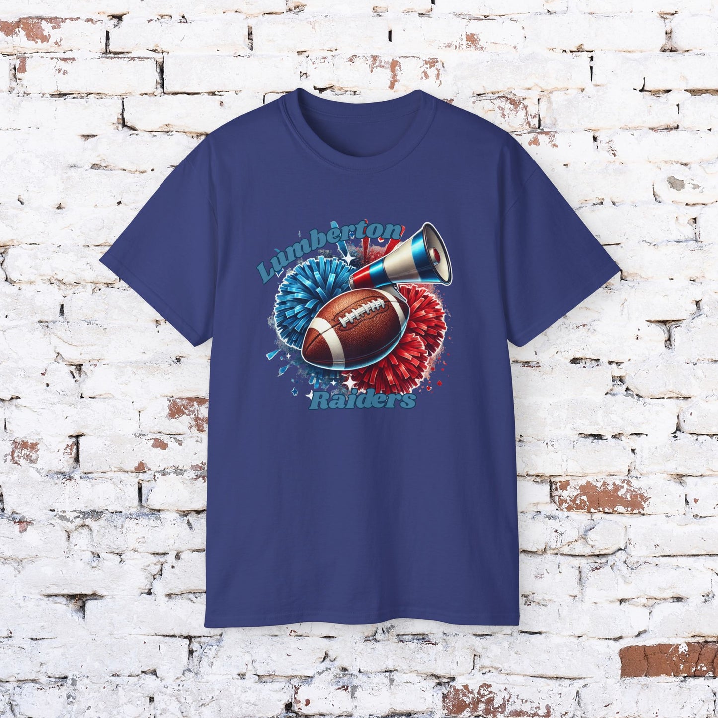Unisex Ultra Cotton Football Tee for Game Day - Lumberton Raiders Design