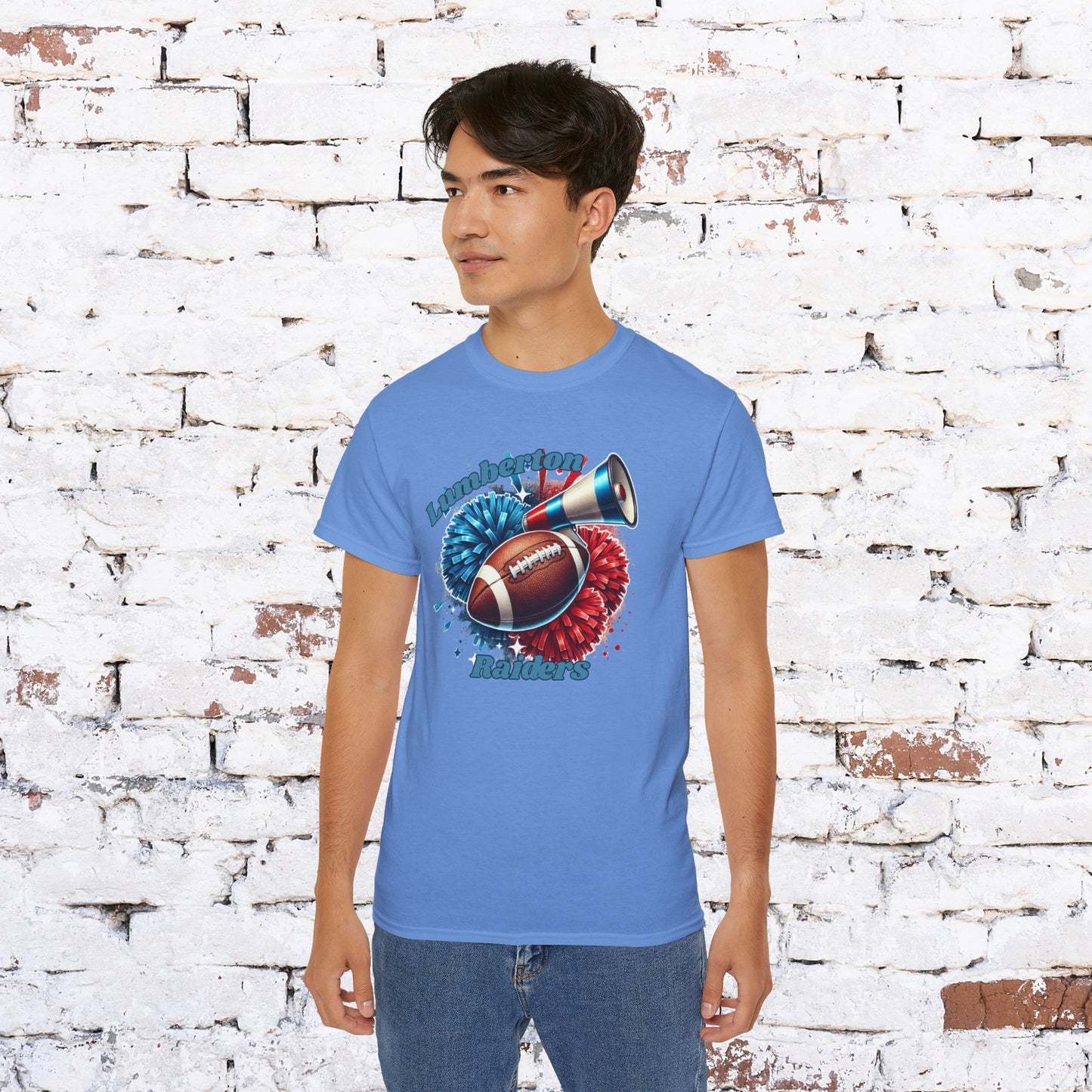 Unisex Ultra Cotton Football Tee for Game Day - Lumberton Raiders Design