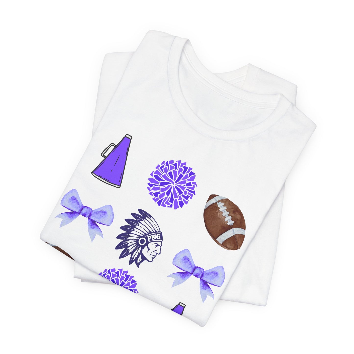 Port Neches High School Spirit T-Shirt | Indians Mascot Cheer Football Game Day Tee | Purple School Pride Shirt