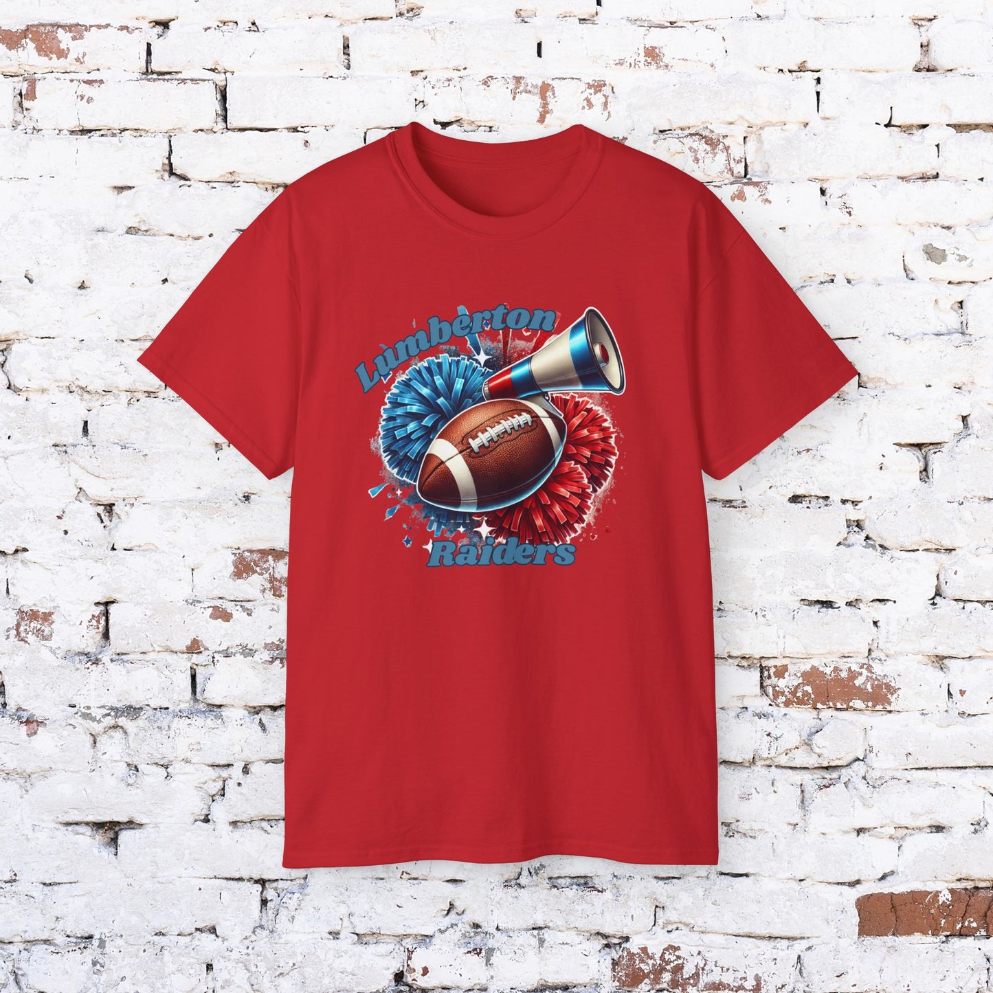 Unisex Ultra Cotton Football Tee for Game Day - Lumberton Raiders Design