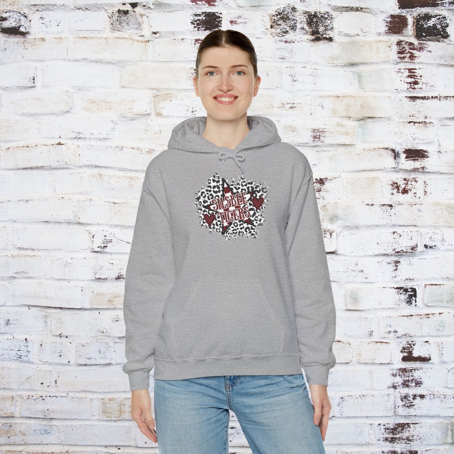 Unisex Heavy Blend™ Hooded Sweatshirt - Silsbee Tigers Graphic Sweatshirt