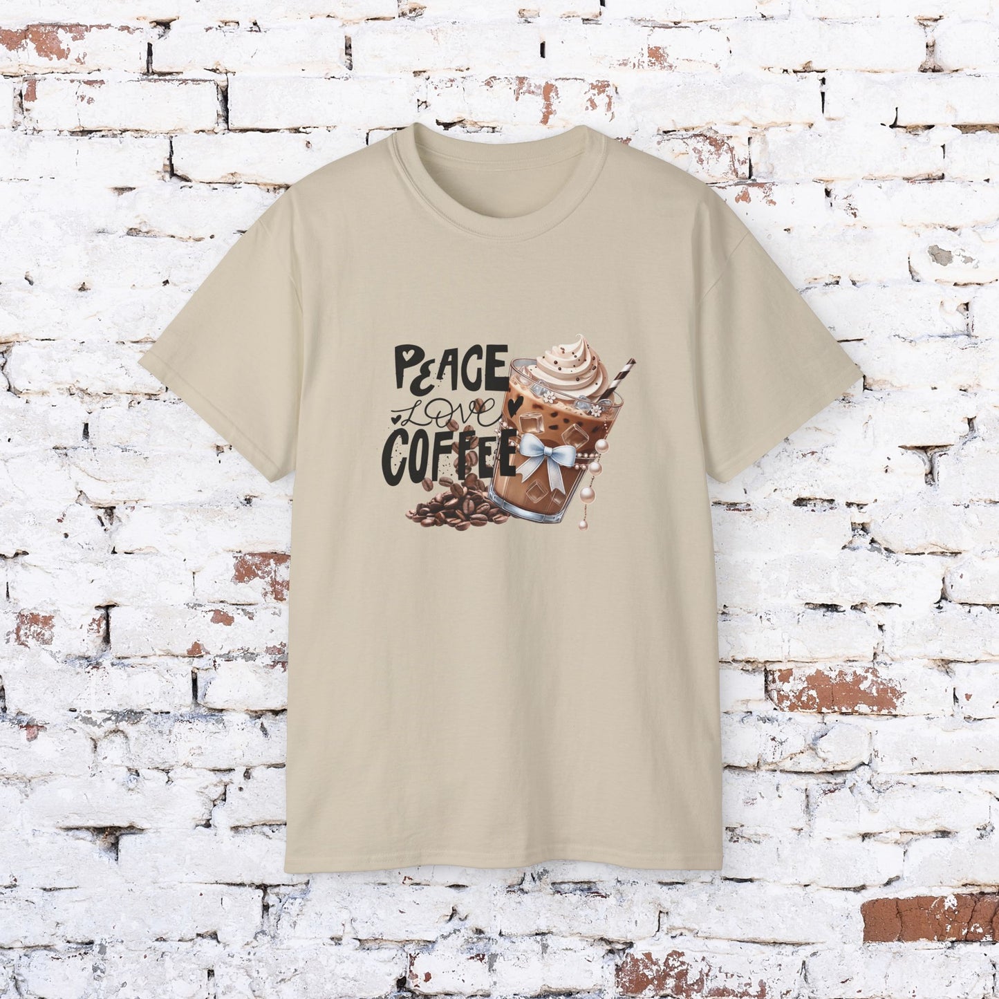 Coffee Lover Unisex Ultra Cotton Tee - Peace Love Coffee Design