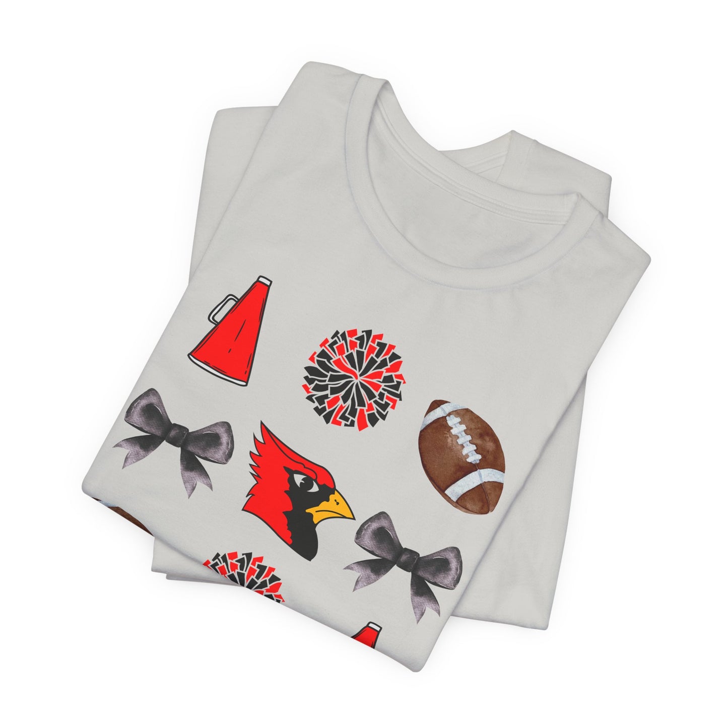Bridge City High School Spirit T-Shirt | Cardinals Mascot Cheer Football Game Day Tee | Red & Black School Pride Shirt
