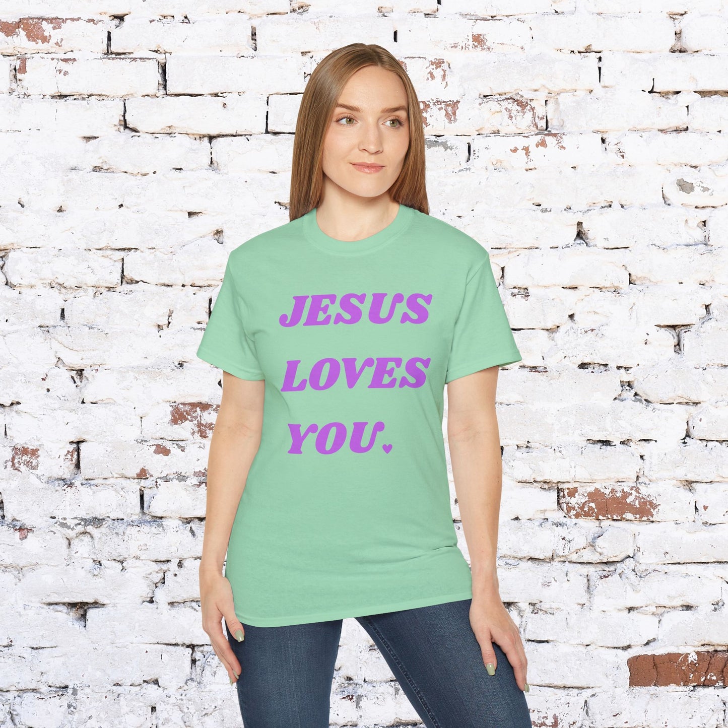 Jesus Loves You Unisex Cotton Tee - Inspirational Apparel