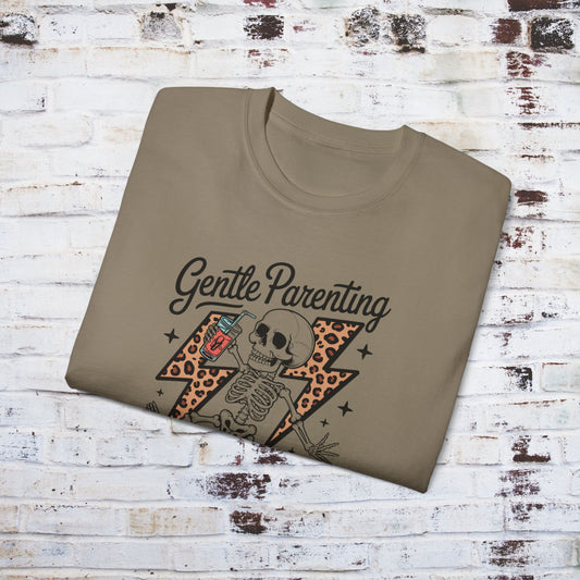 Gentle Parenting Drop Out Unisex Ultra Cotton Tee - Edgy Graphic Tee for Parents