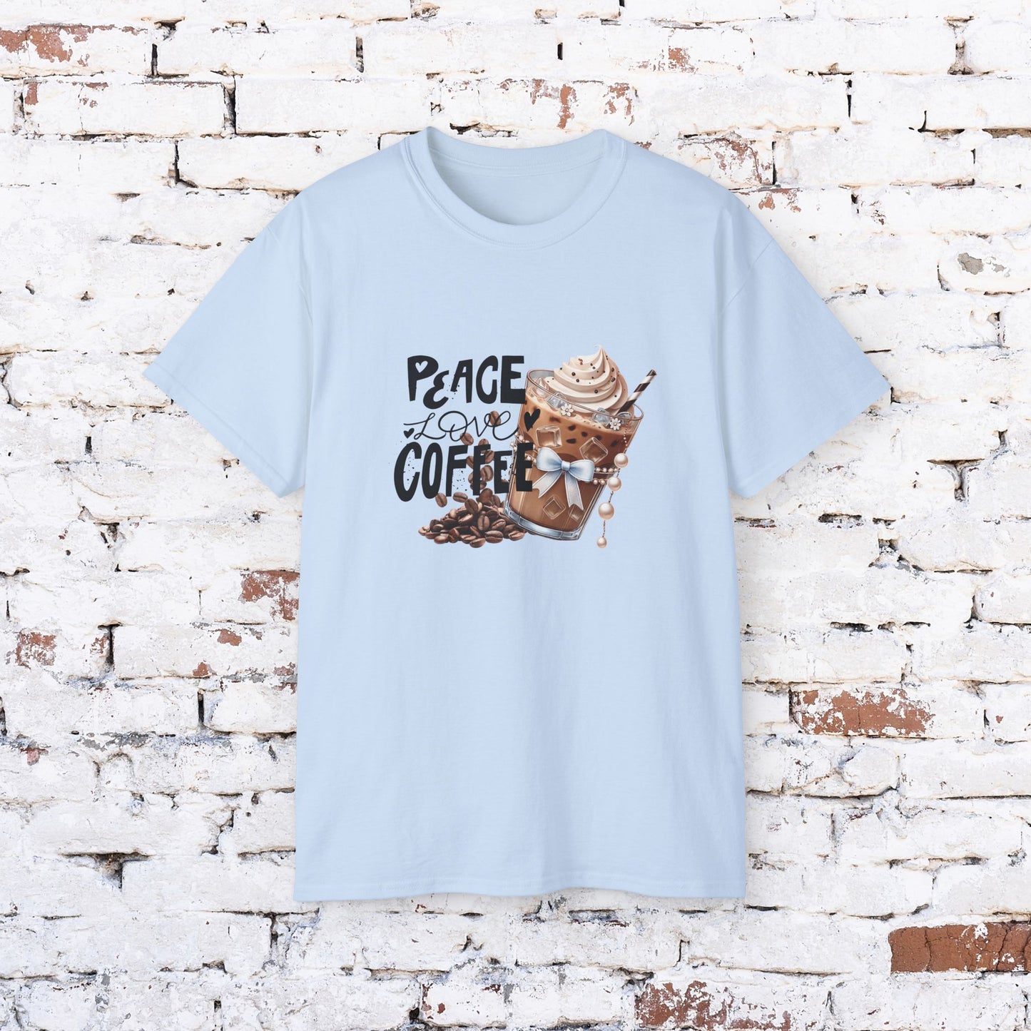 Coffee Lover Unisex Ultra Cotton Tee - Peace Love Coffee Design