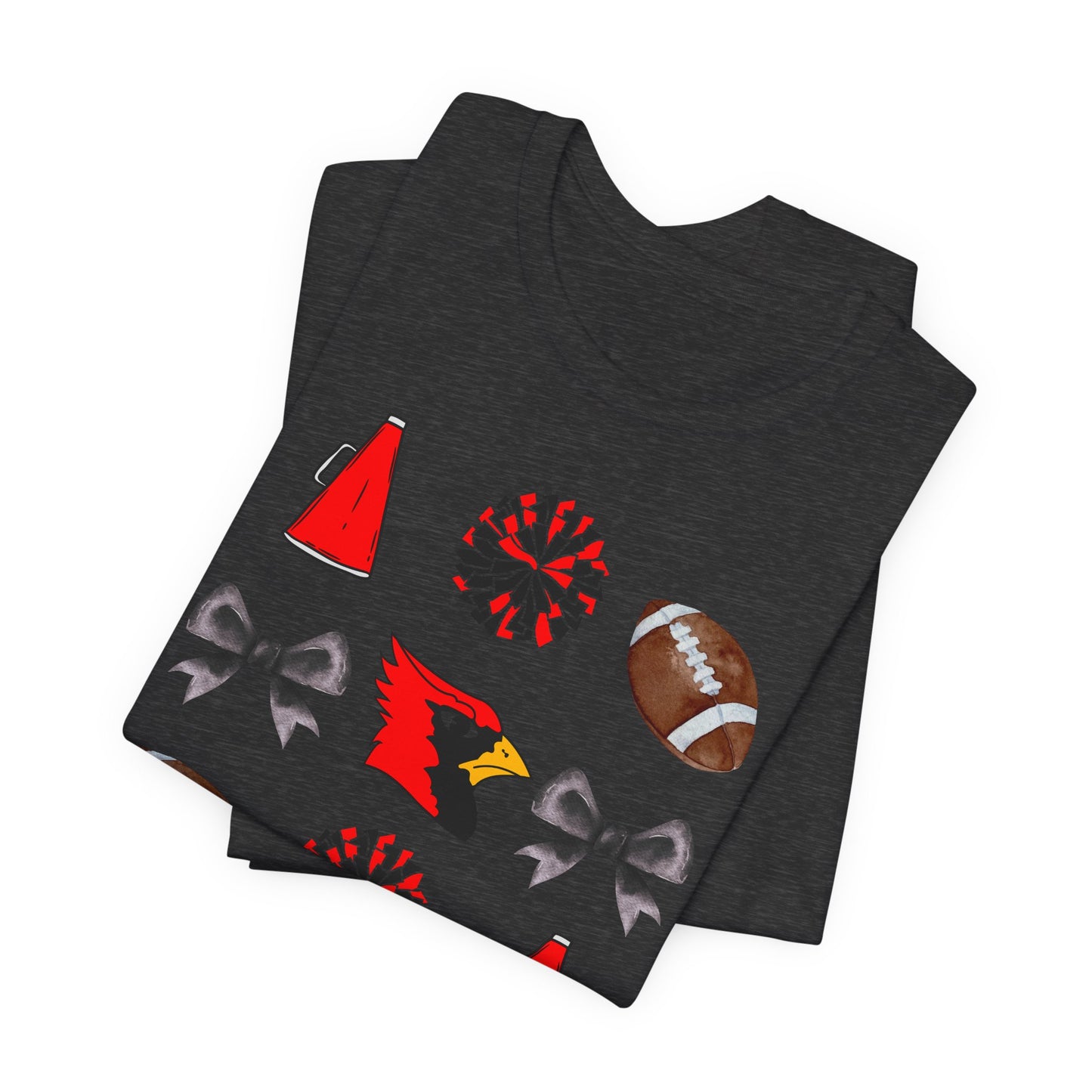 Bridge City High School Spirit T-Shirt | Cardinals Mascot Cheer Football Game Day Tee | Red & Black School Pride Shirt