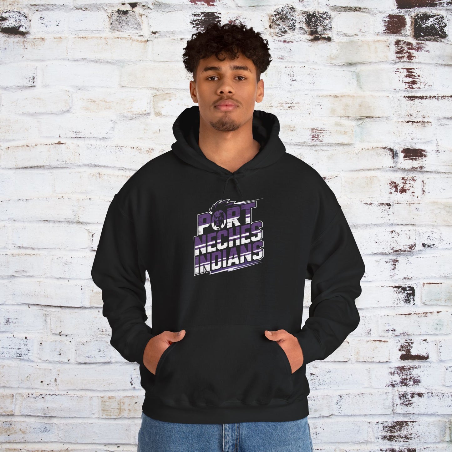 Port Neches Indians Unisex Heavy Blend Hoodie - Comfortable and Stylish Sweatshirt