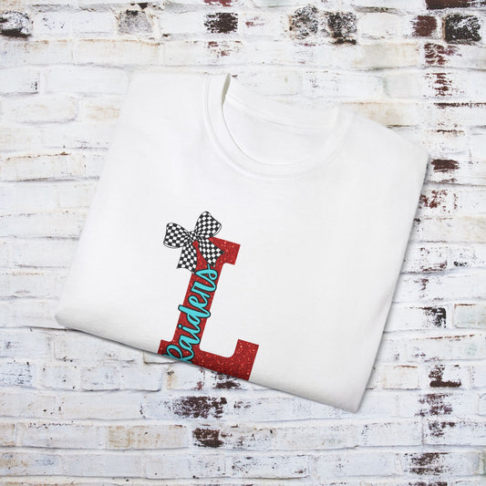 Lumberton Raider Letter Graphic Unisex Ultra Cotton Tee