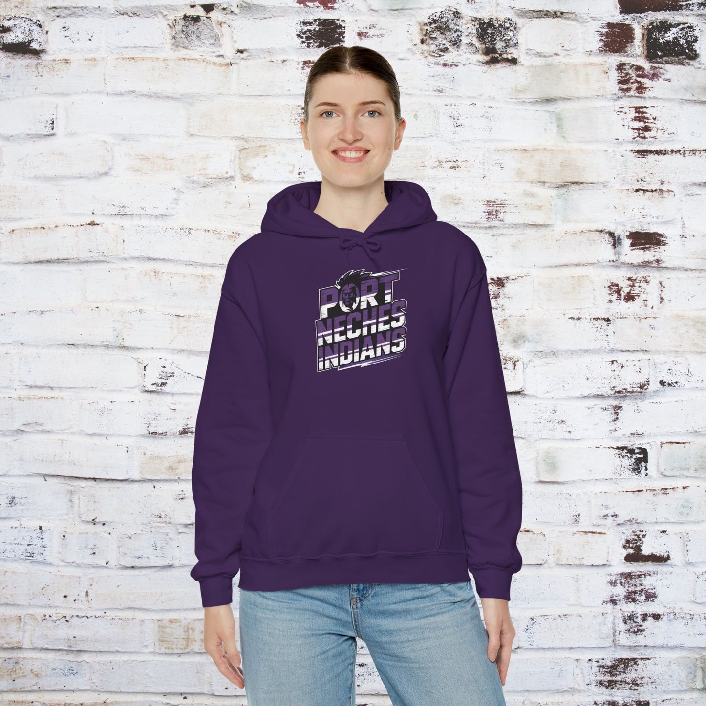 Port Neches Indians Unisex Heavy Blend Hoodie - Comfortable and Stylish Sweatshirt