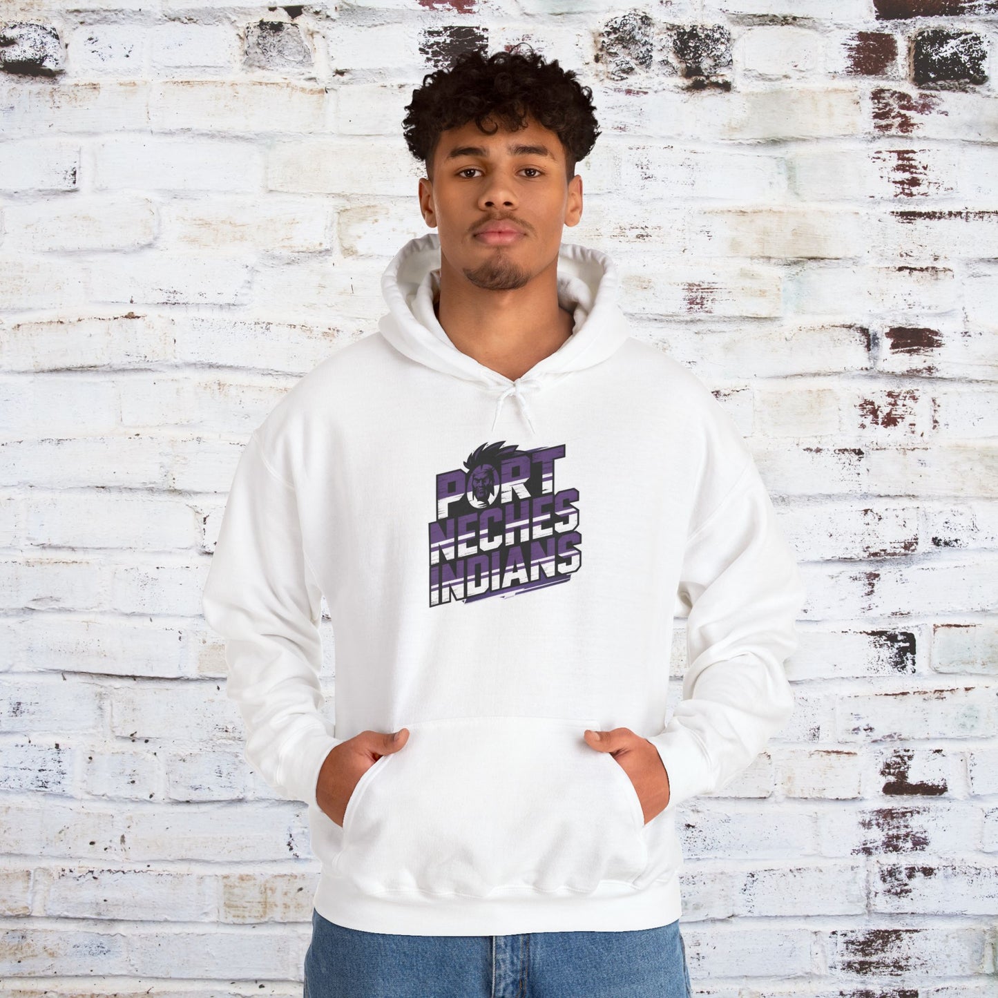 Port Neches Indians Unisex Heavy Blend Hoodie - Comfortable and Stylish Sweatshirt