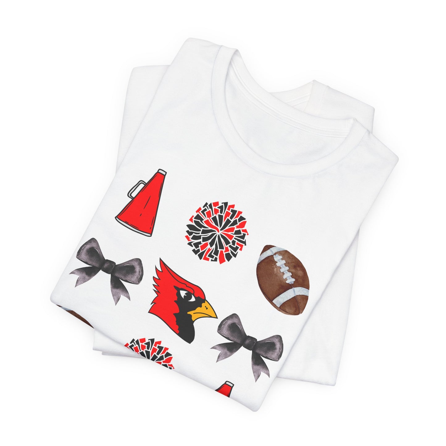 Bridge City High School Spirit T-Shirt | Cardinals Mascot Cheer Football Game Day Tee | Red & Black School Pride Shirt