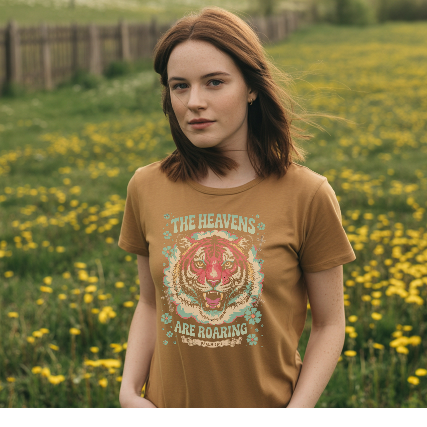 The Heavens Are Roaring Shirt, Christian Worship Graphic Tee, Inspirational Bible Verse T-Shirt, Faith-Based Jesus Shirt for Women
