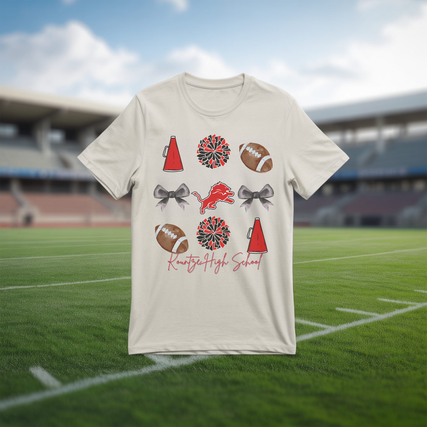 Kountze High School Spirit T-Shirt | Lions Mascot Cheer Football Pep Rally Tee | Game Day School Pride Shirt