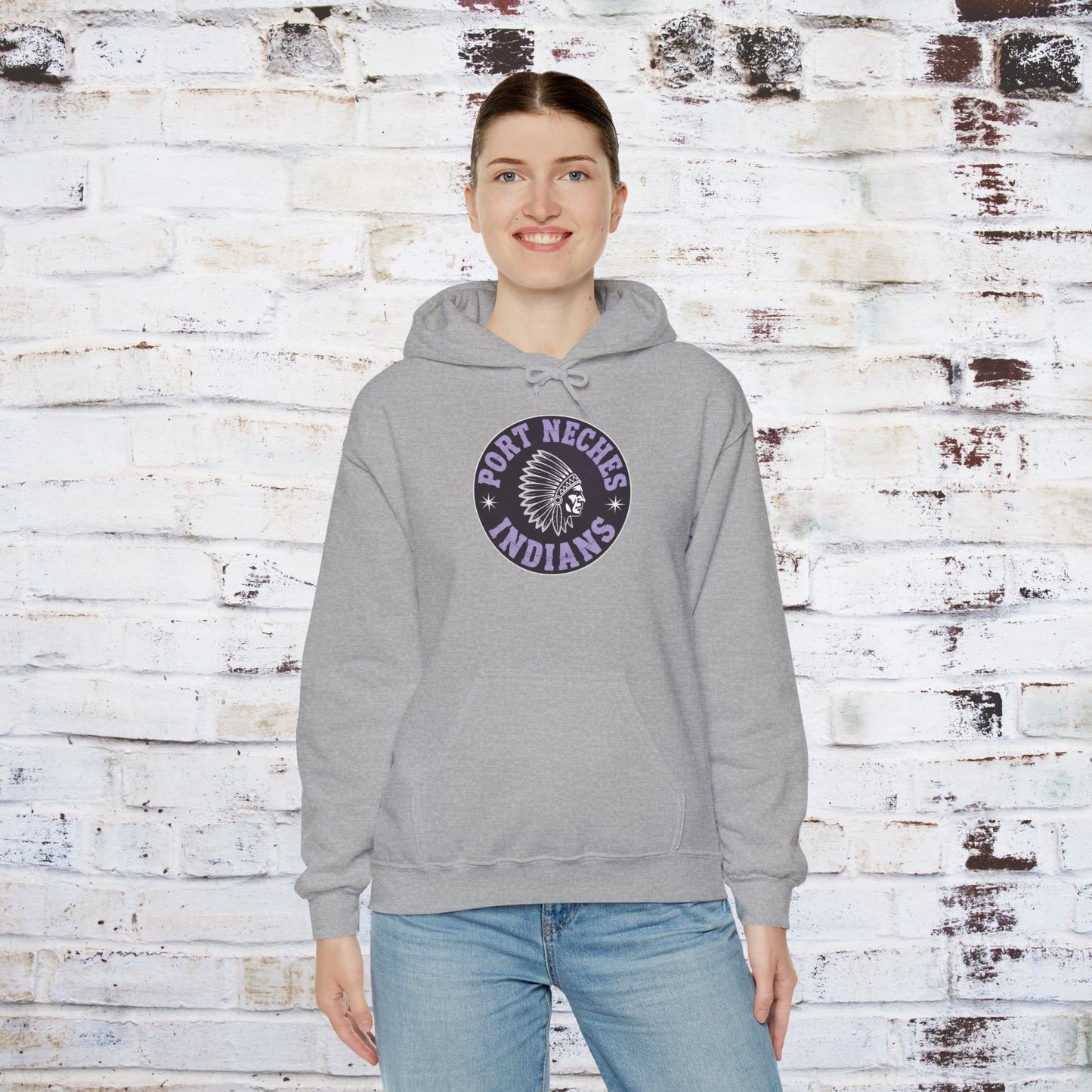 Port Neches Indians Hoodie - Unisex Heavy Blend™ Sweatshirt